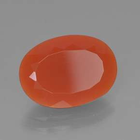 2.83 ct Orange Fire Opal Stone, Natural Fire Opal in Oval Facet Shape for Sale