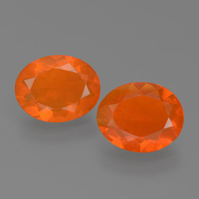 0.9ct Oval Facet Orange Fire Opal Gem for sale 0.9ct Oval Facet Orange Fire Opal Gem (ID: 453947)
