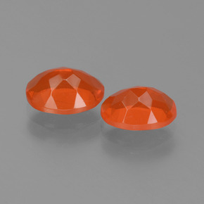 Fire Opal Gemstones in 7.7 x 5.9 mm Size for Sale, Fire Opal Stones in Intense Orange Color