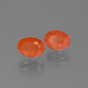 1.17 ctw Orange Fire Opal Stones, Natural Fire Opal in Oval Facet Shape for Sale