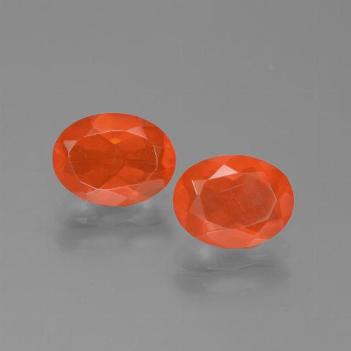 Fire Orange Огненный Опал Камень - 0.7ct Фасетный Овал (ID: 454112)