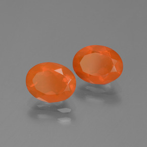 1.52 ct Orange Fire Opal Stone, Natural Fire Opal in Oval Facet Shape for Sale