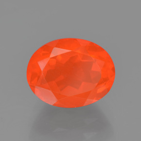 1.42 ct Orange Fire Opal Stone, Natural Fire Opal in Oval Facet Shape for Sale