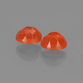 Fire Opal Gemstones in 7.1 x 5.2 mm Size for Sale, Fire Opal Stones in Orange Color