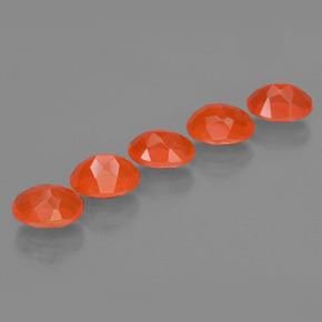 Fire Opal Gemstone in 7 x 5 mm (calibrated) Size for Sale, Fire Opal Stone in Orange Color