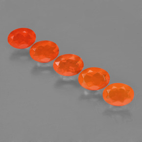2.40 ct Orange Fire Opal Stone, Natural Fire Opal in Oval Facet Shape for Sale
