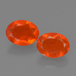 Medium Orange Fire Opal Gem - 0.7ct Oval Facet (ID: 454545)