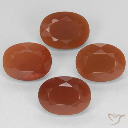 2.87 ctw Red Fire Opal Stones, Natural Fire Opal in Oval Facet Shape for Sale