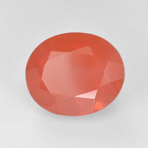 2.89 ct Orange Fire Opal Stone, Natural Fire Opal in Oval Facet Shape for Sale