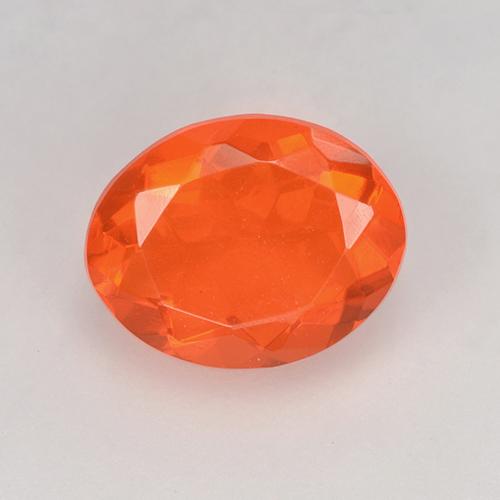 Naranja medio Ópalo de Fuego Gema - 1ct Forma ovalada (ID: 524648)