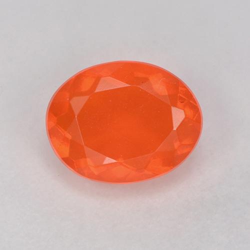 Intense Orange Feueropal Edelstein - 0.8ct Oval facettiert (ID: 524657)