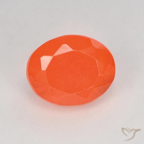 0.8 ct Oval Cut Fire Opal, 8.3 x 6.6 mm From Mexico, Photo A