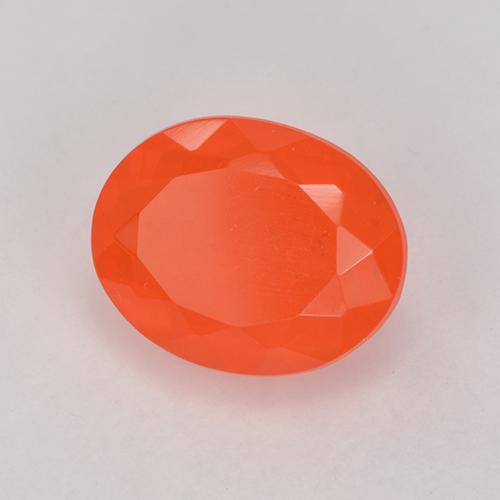1.30 ct Orange Fire Opal Stone, Natural Fire Opal in Oval Facet Shape for Sale