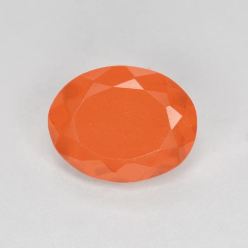Warm Apricot Orange Fire Opal Gem - 1.2ct Oval Facet (ID: 524694)