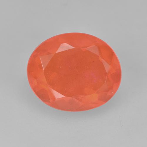 Fire Orange Feueropal Edelstein - 1.3ct Oval facettiert (ID: 524778)