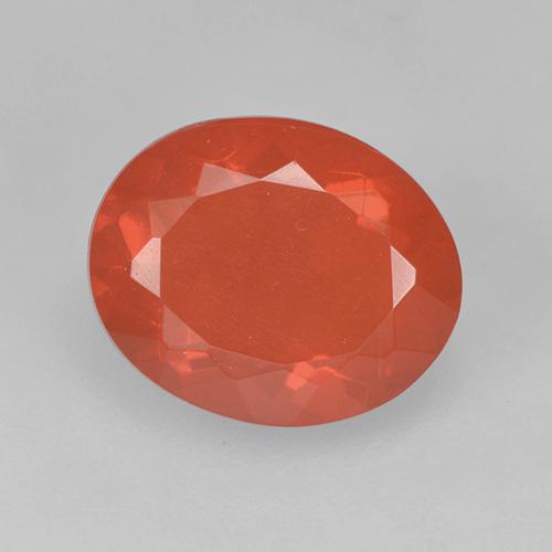 Fire Orange Fire Opal Gem - 1.5ct Oval Facet (ID: 524779)