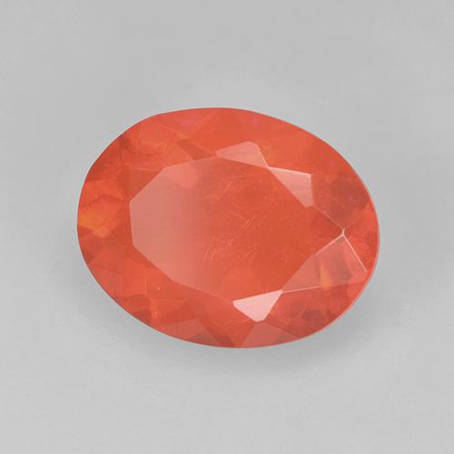 1.11 ct Orange Fire Opal Stone, Natural Fire Opal in Oval Facet Shape for Sale