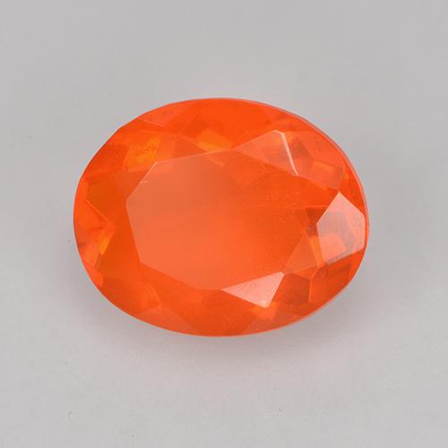 1.13 ct Orange Fire Opal Stone, Natural Fire Opal in Oval Facet Shape for Sale