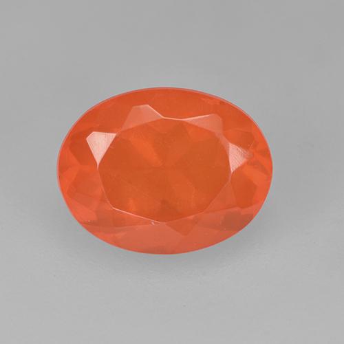 Ярко-оранжевый Огненный Опал Камень - 1.2ct Фасетный Овал (ID: 524842)