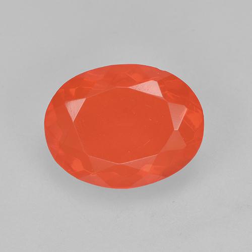 Fire Orange Feueropal Edelstein - 1.4ct Oval facettiert (ID: 524849)