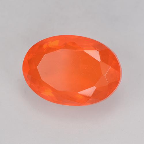 2.93 ct Orange Fire Opal Stone, Natural Fire Opal in Oval Facet Shape for Sale