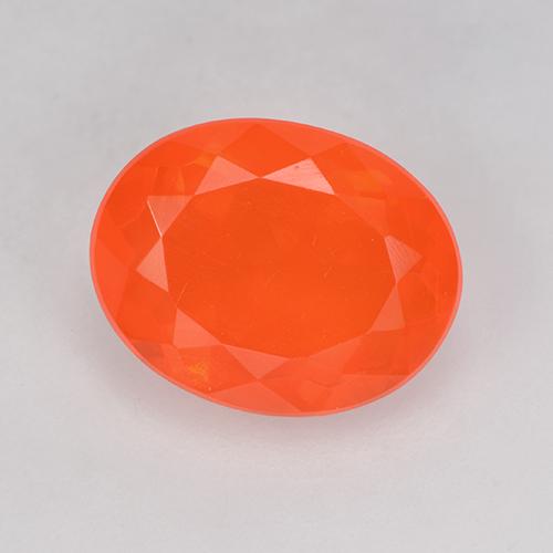 Intense Orange Огненный Опал Камень - 1.7ct Фасетный Овал (ID: 525045)
