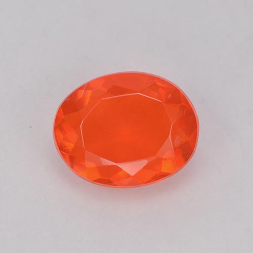 Medium Orange Fire Opal Gem - 0.7ct Oval Facet (ID: 525263)