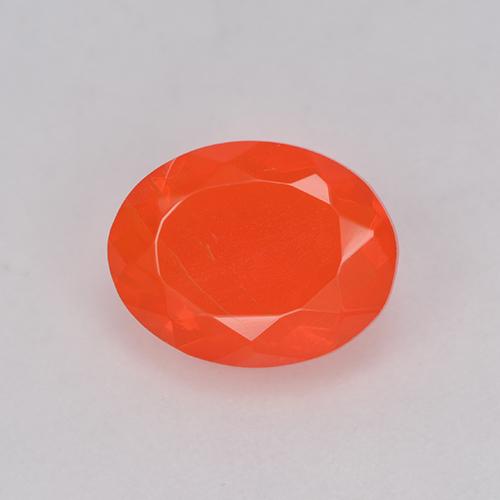 Arancio scuro rossastro Opale di fuoco Gem - 0.9ct Ovale sfaccettato (ID: 525267)