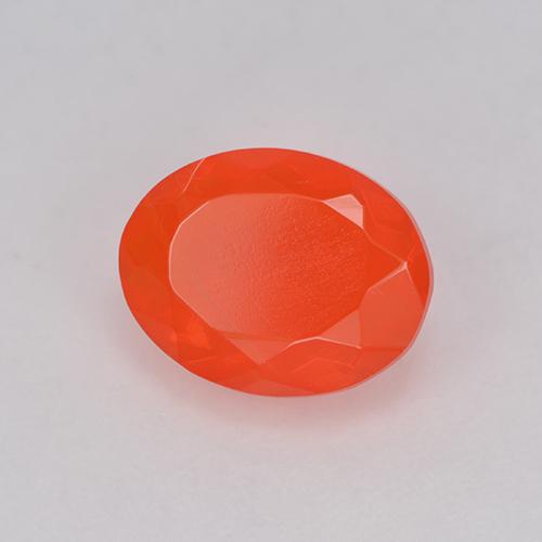 0.93 ct Orange Fire Opal Stone, Natural Fire Opal in Oval Facet Shape for Sale