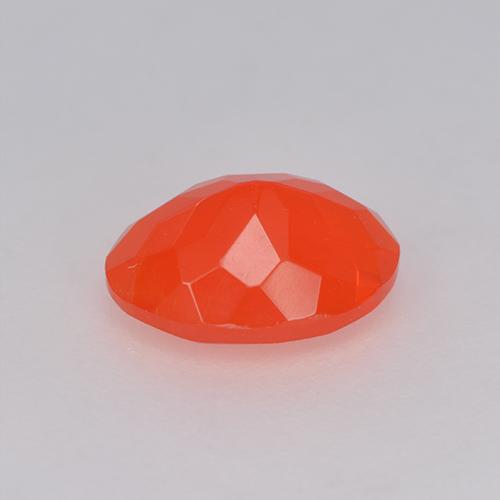 Fire Opal Gemstone in 9 x 7 mm (calibrated) Size for Sale, Fire Opal Stone in Deep Reddish Orange Color