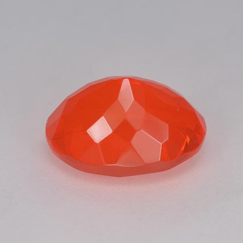 Fire Opal Gemstone in 11.5 x 9 mm Size for Sale, Fire Opal Stone in Bright Crimson Red-Orange Color