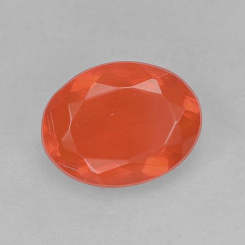 7,7 x 5,9mm Opale di fuoco arancione Ovale sfaccettato dal Messico, peso di 0,61 ct, pietra preziosa naturale non trattati in purezza Transparent, Opale di fuoco 1pz - il colore è Arancione Ambra, durezza Mohs di 5,5 - 6,5, Photo A