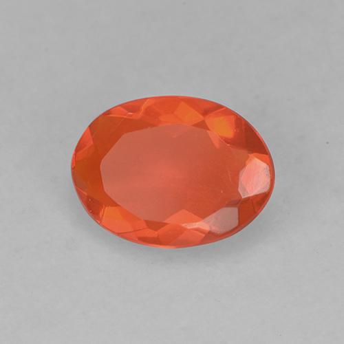 0.38 ct Orange Fire Opal Stone, Natural Fire Opal in Oval Facet Shape for Sale