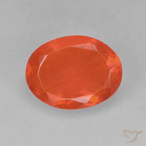 0.64 ct Oval Cut Fire Opal, 7.7 x 5.8 mm From Mexico, Photo A