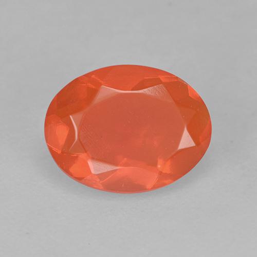 Medium Orange Feueropal Edelstein - 0.5ct Oval facettiert (ID: 525332)