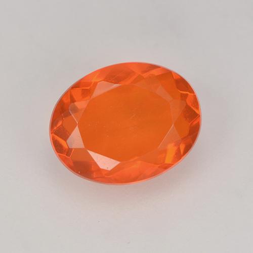 Intense Orange Огненный Опал Камень - 0.7ct Фасетный Овал (ID: 525336)