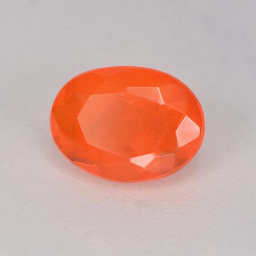 0.46 ct Orange Fire Opal Stone, Natural Fire Opal in Oval Facet Shape for Sale