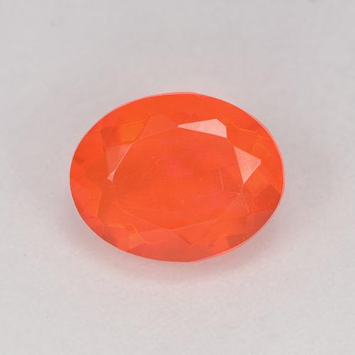 Intense Orange Огненный Опал Камень - 1ct Фасетный Овал (ID: 525546)