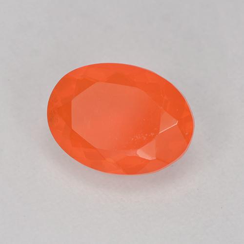 0.75 ct Orange Fire Opal Stone, Natural Fire Opal in Oval Facet Shape for Sale