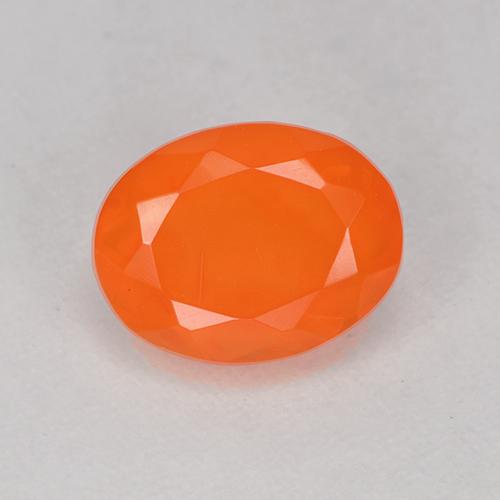 Naranja claro Ópalo de Fuego Gema - 0.9ct Forma ovalada (ID: 525556)