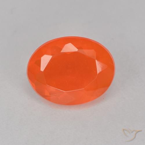 0.64 ct Oval Cut Fire Opal, 7.7 x 6.1 mm From Mexico, Photo A