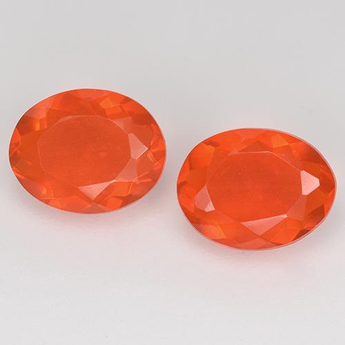 1.56 ct Oval Cut Fire Opal, 8.6 x 6.6 mm From Mexico, Photo A