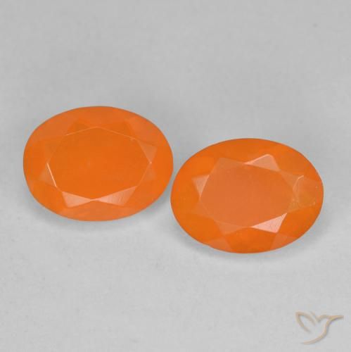 1.49ctw Natural Medium Orange Fire Opal, Oval, Transparent