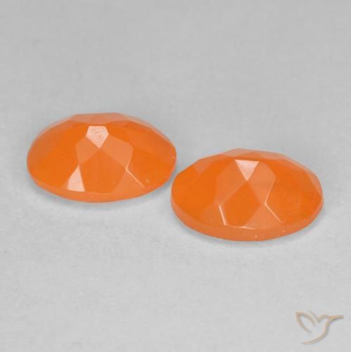 Fire Opal Gemstones in 8 x 6 mm (calibrated) Size for Sale, Fire Opal Stones in Medium Orange Color
