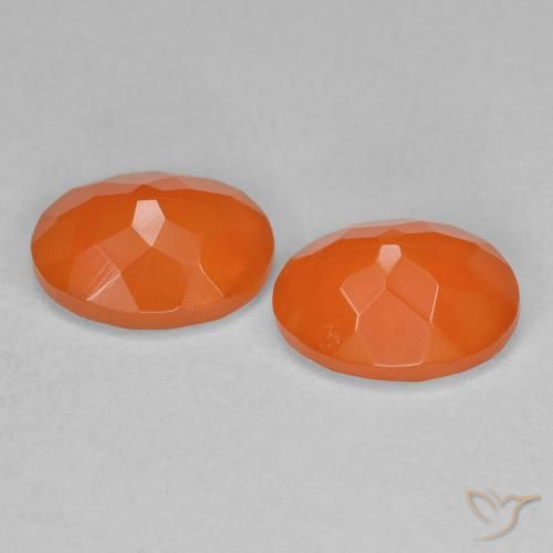 Fire Opal Gemstones in 8 x 6 mm (calibrated) Size for Sale, Fire Opal Stones in Warm Apricot Orange Color