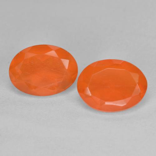 Fire Orange Fire Opal Gem - 0.8ct Oval Facet (ID: 583672)