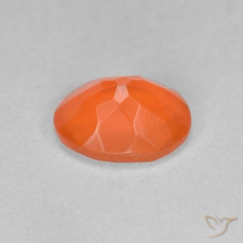 Fire Opal Gemstone in 8 x 6 mm (calibrated) Size for Sale, Fire Opal Stone in Bright Orange Color