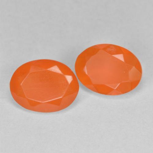 1.19 ctw Orange Fire Opal Stones, Natural Fire Opal in Oval Facet Shape for Sale