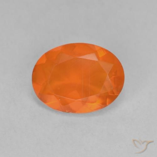 0.65 ct Oval Cut Fire Opal, 8 x 6.1 mm From Mexico, Photo A