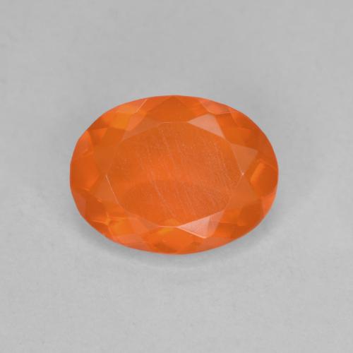 Ópalo de Fuego Forma ovalada de 0,63 ct de México, Dimensión 8,1 x 6,2mm, Claridad Transparente, Piedra preciosa natural No tratado, 1 pieza de Ópalo de Fuego en color Naranja claro, Dureza Mohs de 5.5 - 6.5, Photo A
